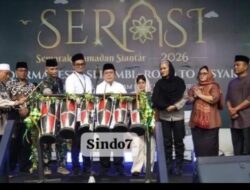Wali Kota Wesly Pukul Gondrang Simalungun Tanda Dibukanya Semarak Ramadhan Siantar (SERASI) 2026.