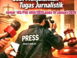 Putusan MK : Wartawan Tak Bisa Dipidana, “Saat Menjalankan Tugas Profesi Jurnalistik.”