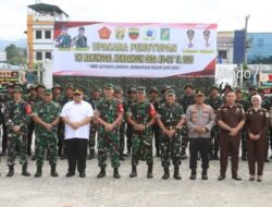 Kapolres Simalungun AKBP Marganda Aritonang Hadiri Penutupan TMMD ke-127 TA 2026.