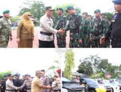 Kapolres Rohil Bersama wakil Bupati Pimpin Apel Gelar Pasukan Operasi Ketupat Lancang Kuning 2026