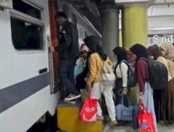 Arus Mudik Menggunakan Kereta Api Memasuki H-7  Meningkat, 11 Ribu Penumpang Tinggalkan Medan.