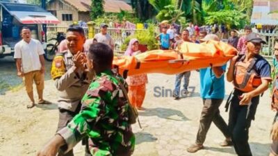 Dari Tim Gabungan Berhasil Temukan dan Evakuasi Jenazah Remaja Yang Hanyut Di Dolok Sigompulon.