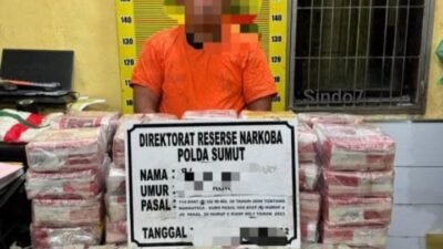 Polda Sumut Gagalkan Penyelundupan 50 Kg Sabu di Perairan Asahan.
