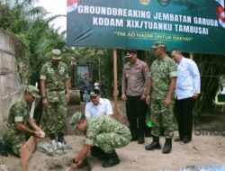 Kodam XIX/Tuanku Tambusai Laksanakan Grounbreaking Jembatan Garuda, Wujudkan Konektivitas dan Dukung Kesejahteraan Masyarakat