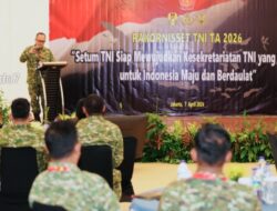 Kasetum TNI Buka Rakornisset, Dorong Inovasi dan Efisiensi Kesekretariatan TNI