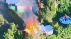 Anggota OPM Kodap III/Puncak Pimpinan Lekagak Talenggen Bakar Rumah Warga di Kampung Muara Distrik Pogoma, Tim Patroli Koops TNI Habema Amankan Lokasi