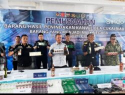 Kodam XIX/Tuanku Tambusai Dukung Penindakan, Bea Cukai Riau Musnahkan Barang Selundupan Senilai Rp44 Miliar