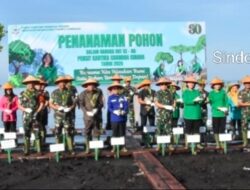 Peringatan HUT Persit KCK ke-80, Danrem 031/WB Dampingi Pangdam XIX/ TT Laksanakan Penanaman Mangrove di Bengkalis