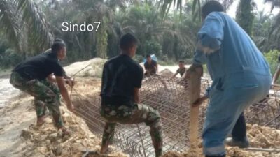 Kodam XIX Tuanku Tambusai Kebut Pembangunan Jembatan Garuda di Wilayah Kabupaten Inhu, Progres Sudah Tembus 28 Persen