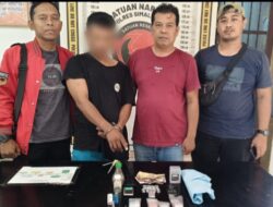 Polsek Dolok Batu Nanggar Gulung Residivis Narkoba, Tersangka Nekat Kabur Lompat Tembok.