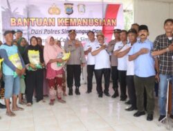Peduli Korban Bencana, Kapolres Simalungun Serahkan Bantuan Kemanusiaan bagi 161 Rumah Warga Terdampak Angin Puting Beliung