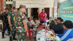 Sentuhan Kemanusiaan TMMD Ke-129, Satgas Kodim 1807/Sorong Selatan Gelar Pengobatan Gratis untuk Warga Kampung Sesor