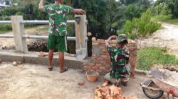 Kodam XIX/Tuanku Tambusai Pacu Progres Jembatan Garuda Armco, Wing Wall Mulai Dibangun Demi Konstruksi Lebih Kokoh
