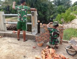 Kodam XIX/Tuanku Tambusai Pacu Progres Jembatan Garuda Armco, Wing Wall Mulai Dibangun Demi Konstruksi Lebih Kokoh