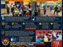 Sigap! Polsek Dolok Batu Nanggar Terjun Langsung Bantu Evakuasi Korban Banjir Luapan Sungai Sikam, 150 Rumah Warga Terdampak