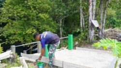 TMMD Ke-129 Kodim 1807/Sorong Selatan Optimalkan Akses Wisata Air Terjun Kampung Sesor Melalui Pembangunan Jalan dan Tangga