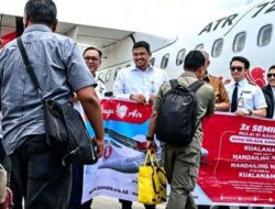 Gubernur Sumatera Utara Resmikan Penerbangan Perdana Wings Air Kualanamu – Mandailing Natal.