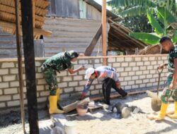 Satgas TMMD ke-129 Kodim 1505/Tidore Bangun Rumah Layak Huni untuk Warga Kurang Mampu di Wasile Tengah