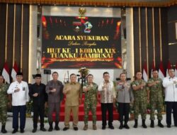 Kodam XIX Tuanku Tambusai Rayakan HUT Ke-1, Prajurit Berprestasi Terima Penghargaan