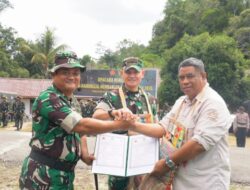 Penutupan TMMD Ke-129 TA 2026 di Kampung Sesor Resmi Ditutup Danrem 181/PVT