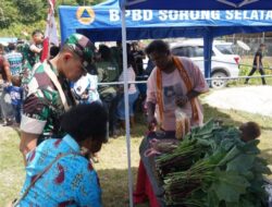 UMKM Persit KCK Cabang XVI Ramaikan Penutupan TMMD Ke-129, Hasil Kebun Mama-Mama Sesor Jadi Produk Unggulan