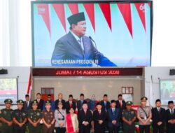 Wali Kota Wesly dan Forkopimda Saksikan Pidato Kenegaraan Presiden Prabowo di DPRD