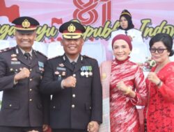Sosok Enerjik Kapolsek Dolok Batunanggar, Dipercaya Jadi Perwira Upacara Aubade HUT ke-81 RI
