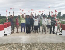 Kodim 1710/Mimika Rampungkan Jembatan Beton di Kelurahan Kamoro Jaya dan Wonosari Jaya