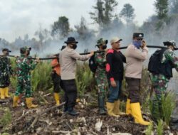 Kodam XIX/Tuanku Tambusai Bersama Tim Gabungan Fokus Tuntaskan Pendinginan Karhutla Bengkalis